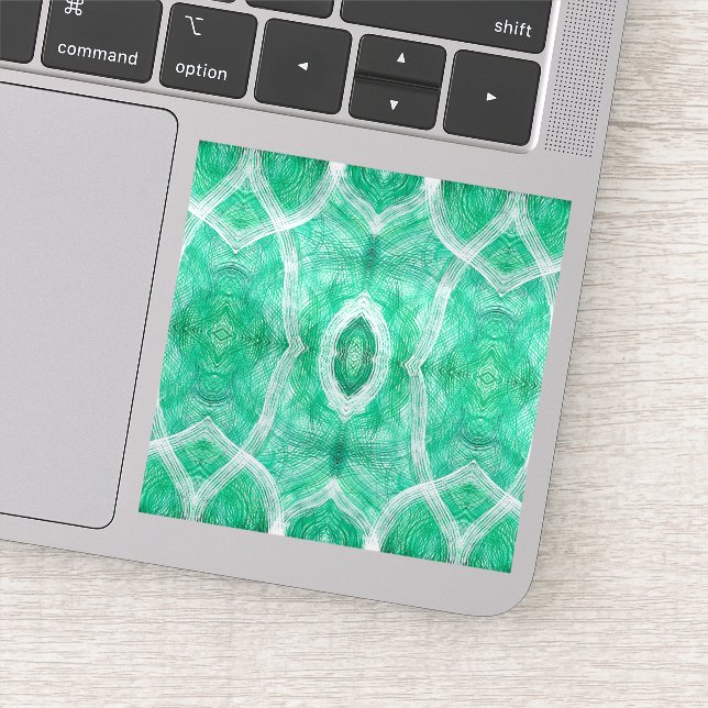 Push Abstract Light Green Watercolor Art Aufkleber (Detail)