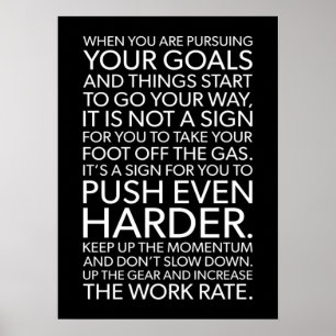 Push Harder - Erfolg Motivierend Poster