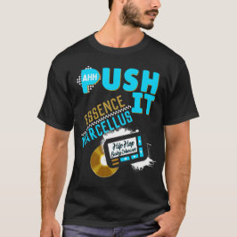 Push It 90er Retro Neon Blue Hip Hop Baby Shower T-Shirt