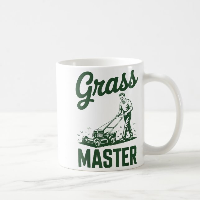 Push Lawn Mower Legend Gr Master Dad Funny Mowing  Kaffeetasse (Rechts)