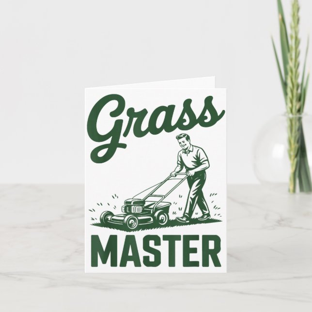 Push Lawn Mower Legend Gr Master Dad Funny Mowing  Karte (Vorderseite)