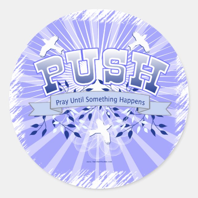 PUSH RUNDER AUFKLEBER (Vorderseite)