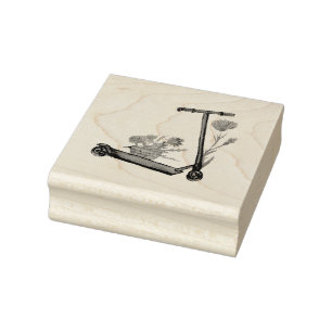 Push Scooter Gummistempel