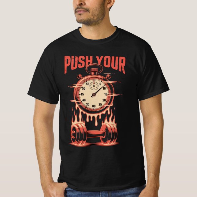 Push Your Time for Dumble T-Shirt – Gym Tees (Vorderseite)