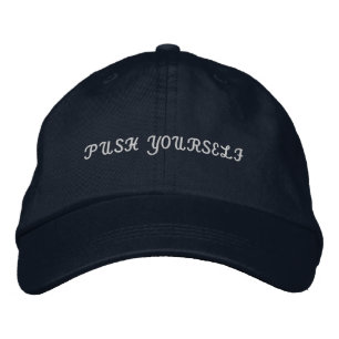 Push Yourself Adjustable-Hat Premium Navy Farbe Bestickte Baseballkappe