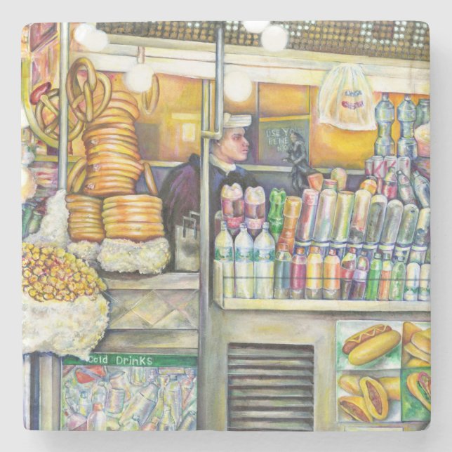 Pushcart-Paradies Steinuntersetzer (Vorderseite)