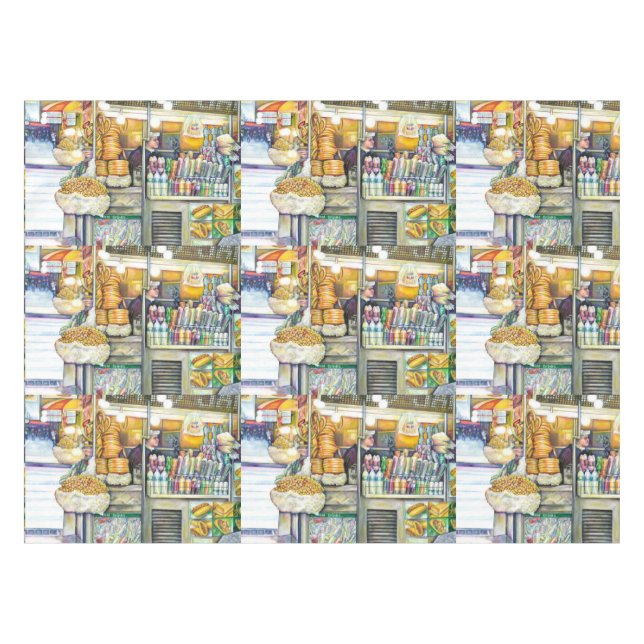 Pushcart-Paradies Tischdecke (Vorderseite (Horizontal))