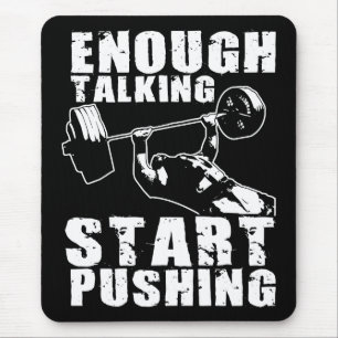Pushing - Bench Press - Workout Motivierend Mousepad