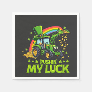 Pushing My Luck Funny Grabstätte St Patrick's Day Serviette