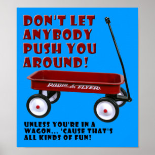 Pushing Wagon Poster