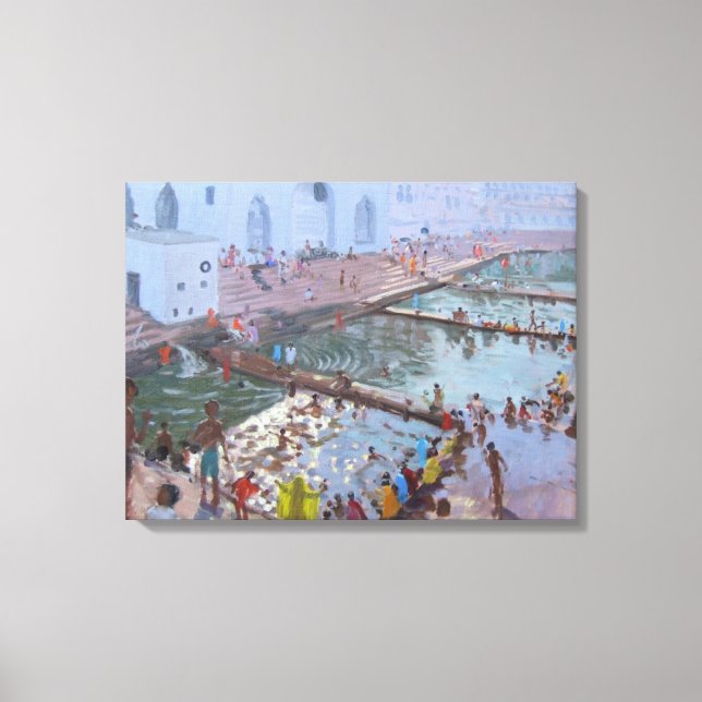 Pushkar ghats Rajasthan Leinwanddruck (Vorderseite)