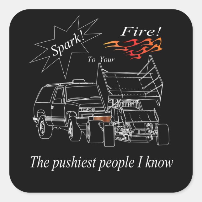 Pushy People Sq Sticker (Vorderseite)