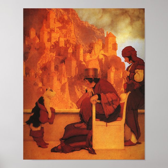 Puss in Stiefeln, Maxfield Parrish Poster (Vorne)