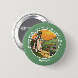 Pussy-Cat, wo bist du gewesen? Geburtstagsfeier Button