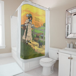 Pussy-cat Wo bist du gewesen? Mutter Goose Rhyme Duschvorhang