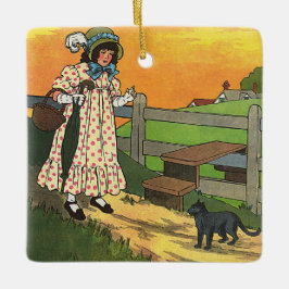 Pussy-cat Wo bist du gewesen? Mutter Goose Rhyme Keramikornament