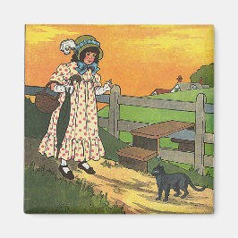 Pussy-cat Wo bist du gewesen? Mutter Goose Rhyme Magnet