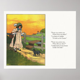 Pussy-cat Wo bist du gewesen? Mutter Goose Rhyme Poster