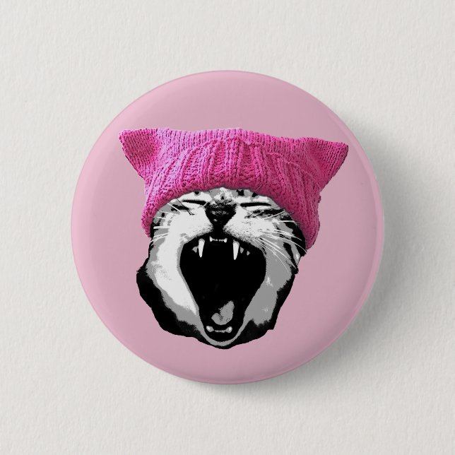 Pussy-Hut Knopf Button (Vorderseite)