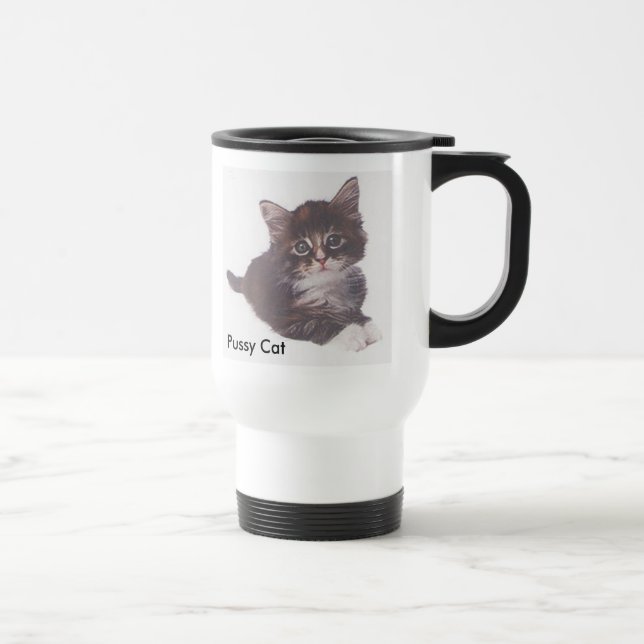 Pussy-Katzen-Tasse Reisebecher (Rechts)