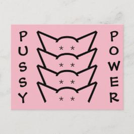 Pussy Power Katzenohren Pink Resistance Women Grou Postkarte