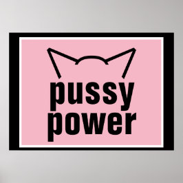 Pussy Power Katzenohren Rosa Resistenz Frauen 2 Poster
