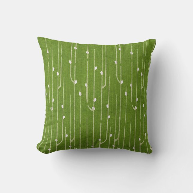 Pussy Willow auf Grün Kissen (Vorderseite)