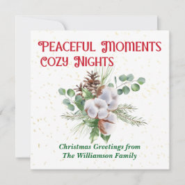 Pussy Willow Catkin Bouquet Christmas Feiertagskarte