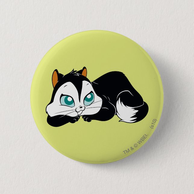 Pussyfoot Niedlich Kitty Button (Vorderseite)