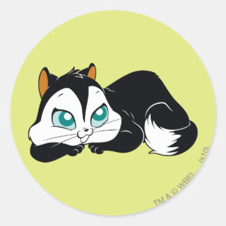 Pussyfoot Niedlich Kitty Runder Aufkleber