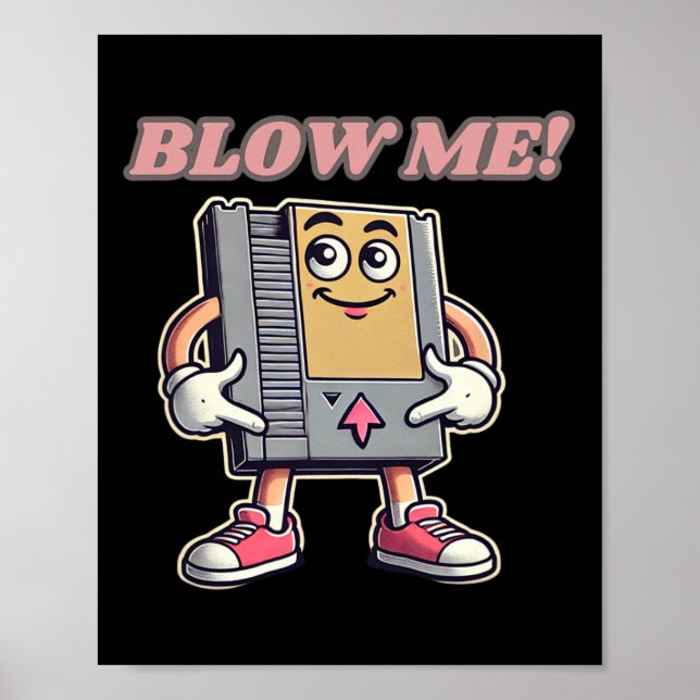 Pust mich lustiger Retro-Spieler  Poster (Vorne)