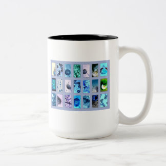Pustenblütenblau Zweifarbige Tasse