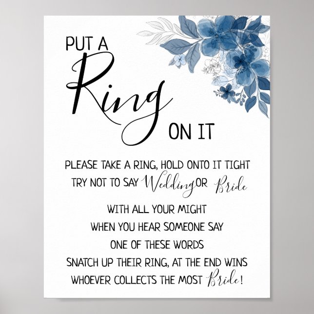 Put a Ring on it eucalyptus greenery Poster (Vorne)