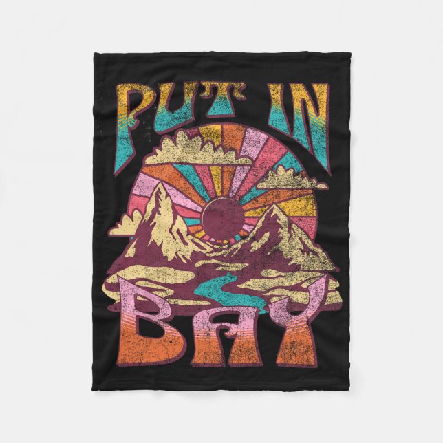 Put In Bay Ohio Nature Hiking Mountains Outdoors V Fleecedecke (Vorderseite)