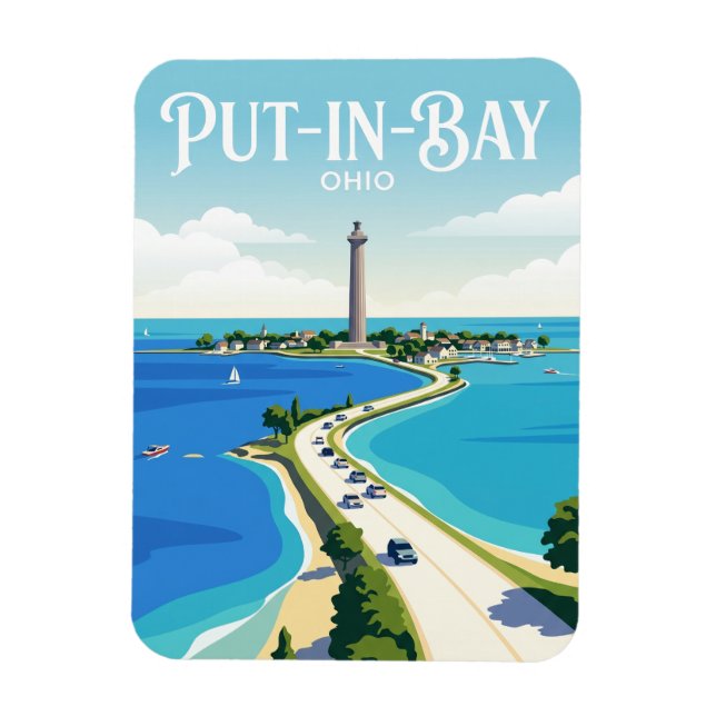 Put-in-Bay USA Magnet (Vertikal)