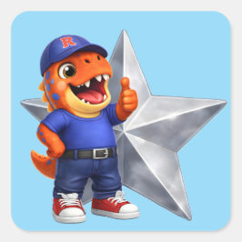 Put Silverstar level two achievement award tiered  Quadratischer Aufkleber