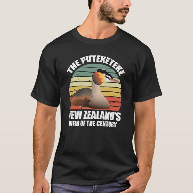 Puteketeke Neuseelands Vogel  T-Shirt (Vorderseite)