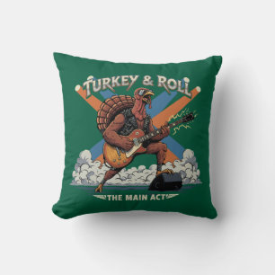 Puten & Roll Lustiger Thanksgiving Rocker Gitarre Kissen
