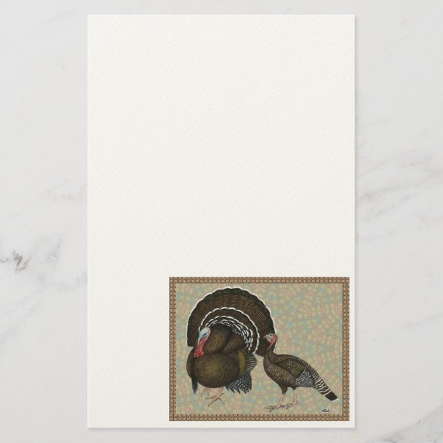 Puten Standard Bronze Portrait Briefpapier (Vorderseite)