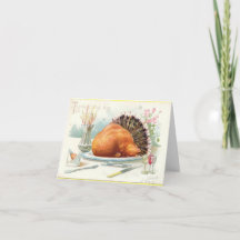 Putenbraten im Vintage-Stil, Thanksgiving-Gruß