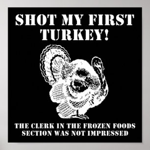Puter Türkei Lustiges Jagdposter blk Poster