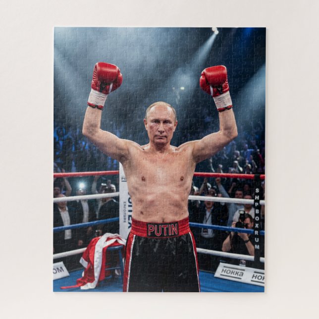 Putin Box-Champion Vintage-Kampf Puzzle (Vertikal)