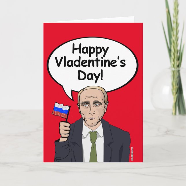 Putin Card - Glücklicher Vladentinischer Tag - Wah Karte (Vorderseite)