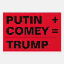 Putin + Comey = Trump Sign, zweiseitig