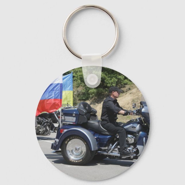 Putin fährt einen Trike! Schlüsselanhänger (Vorderseite)