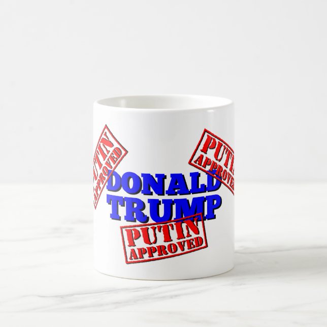 Putin genehmigte Trumpf-Kaffee-Tasse Tasse (Mittel)