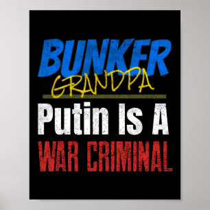 Putin ist ein Kriegsverbrecher Ukraine Ukrainisch  Poster