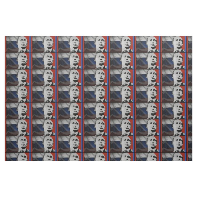 Putin mit russischer Flagge Stoff (Fat Quarter (45,7 x 55,9 cm))