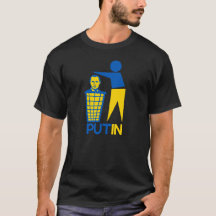 PutIn Müll Ukrainische Flaggenfarben Unisex T - Sh