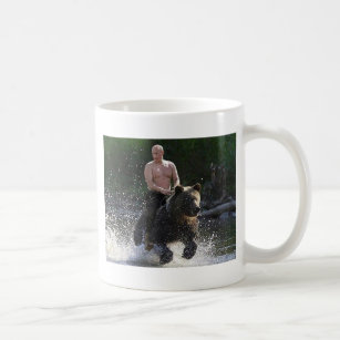 Putin reitet einen Bären! Tasse